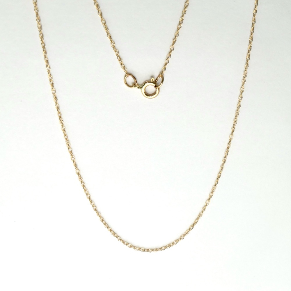 10K Yellow Gold 20” Light Rope Chain Necklace .38g - New